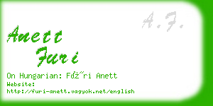 anett furi business card